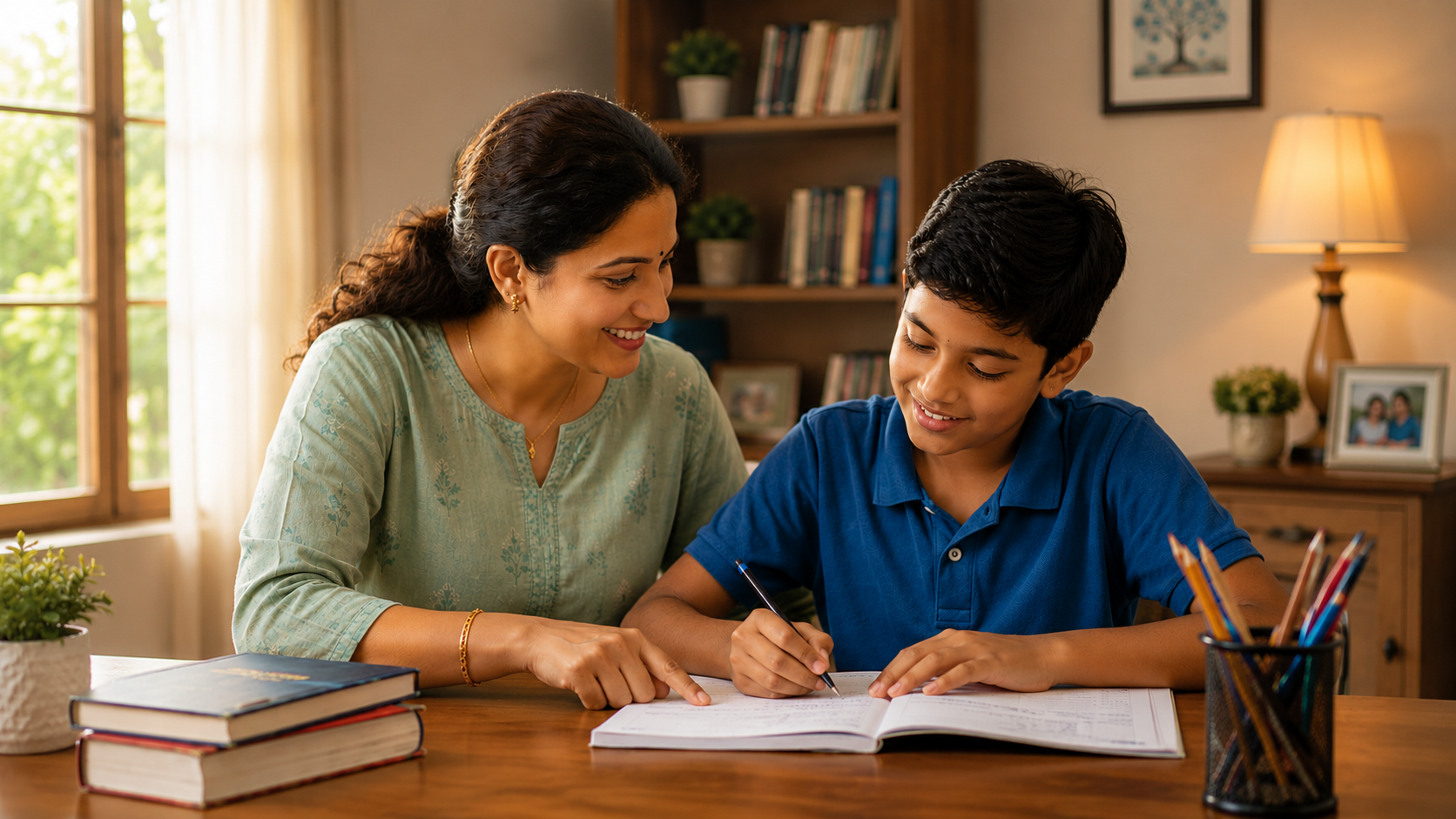 Parents support their child's learning at home